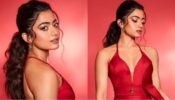 Retro Hottie: Rashmika Mandanna looks poised in her red ruffled dress, see pics