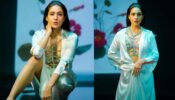 Sara Ali Khan looks astounding in diamond crochet and silky robe