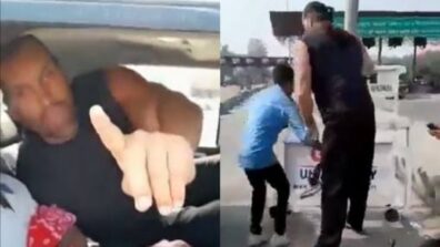 Shocking Video: ‘Great Khali’ clashes with toll operator, allegedly slaps him in public