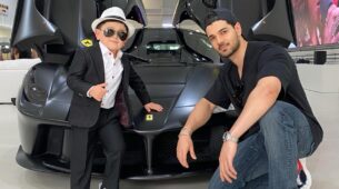 Sooraj Pancholi Poses With Abdu Rozik With A Black Luxurious Car