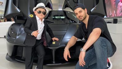 Sooraj Pancholi Poses With Abdu Rozik With A Black Luxurious Car