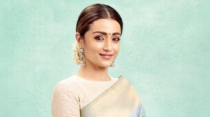 South Beauty Trisha Krishnan looks dreamy in brown saree, fans call her ‘Queen
