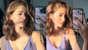 Sunkissed: Ananya Panday looks dreamy hot in lilac deep neck outfit, see pics