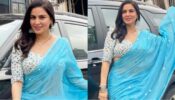 Swalala: Kundali Bhagya actress Shraddha Arya looks ravishing in blue transparent saree, spotted playing with pallu