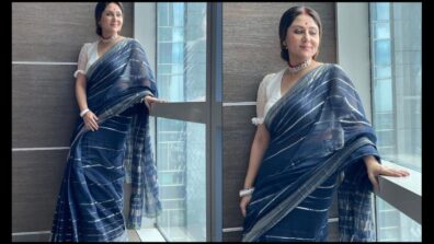 Swastika Mukherjee is elegance personified in this blue designer saree, see pics