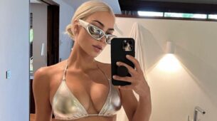 S*xy Picture: Kim Kardashian is sensuality personified in silver bikini, check out her bathtub moment