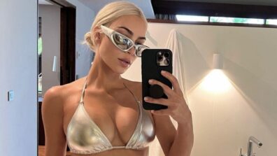 S*xy Picture: Kim Kardashian is sensuality personified in silver bikini, check out her bathtub moment