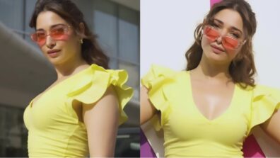 Tamannaah Bhatia has ‘got a groove goin’ turns up like sass ball in ruffle yellow top and mustard pants