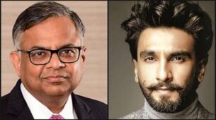 “Tension leneka nahin, gyan deneka nahin”, says Tata Sons’ Chairman N Chandrasekaran to Ranveer Singh at IAA Leadership Awards