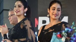 Uff Haye Garmi: Janhvi Kapoor goes bold and high-chic, looks super sensuous in transparent black saree