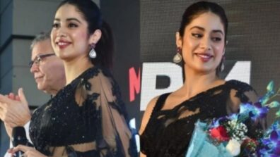 Uff Haye Garmi: Janhvi Kapoor goes bold and high-chic, looks super sensuous in transparent black saree