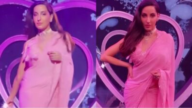 Uff Haye Garmi: Nora Fatehi is going crazy in love, check out makeover video in pink printed saree