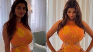 Watch: Anveshi Jain flaunts her toned curves in candy orange bodycon dress, fans lovestruck