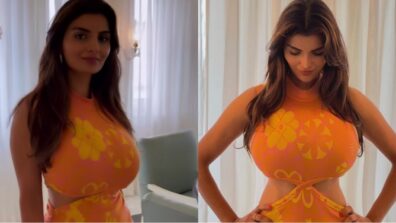 Watch: Anveshi Jain flaunts her toned curves in candy orange bodycon dress, fans lovestruck