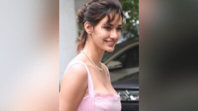 Watch: Disha Patani is ultimate vogue queen in baby pink midi outfit, see video