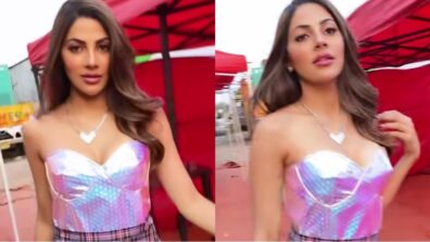 Watch: Nikki Tamboli walks like quintessential sensuous beauty on set, check out