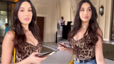 Watch: Nora Fatehi is a sight to behold in cheetah printed deep-neck top, are you crushing?