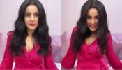 Watch: Shehnaaz Gill oozes like barbie doll in pink wrap dress, plays with rose petals on her cosy bed