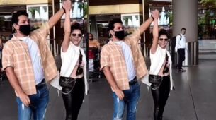 Watch video: Abhinav Shukla declares wife Rubina Dilaik KKK 12 winner at airport