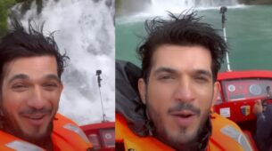 Watch video: Arjun Bijlani Enjoys Boat Ride With Family In Switzerland