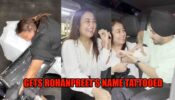 Neha Kakkar gets husband Rohanpreet Singh’s name tattooed, records his reaction