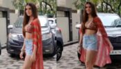 Watch video: Tara Sutaria picks up on Bohemian cheeky bralette and shorts for Ek Villain Returns promotion in Mumbai