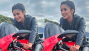 What Swag: KKK12 girl Shivangi Joshi fires oomph in black Biker suit as she rides swanky Ducati 1098