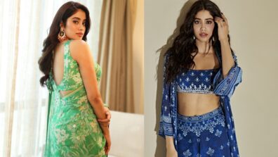 Janhvi Kapoor’s gorgeous ethnic glam in from saree to sharara by Anita Dongre