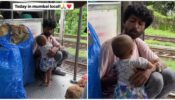 A Beautiful Viral Video Of A Little Kid Giving Her Father Fruit Aboard A Mumbai Local Train 
