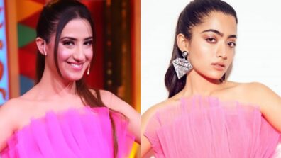 Aalisha Panwar Or Rashmika Mandanna: Who Looks Ravishing In Pink Ruffled Off-Shoulder Dress?