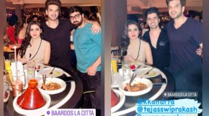 Adorable Couple, Karan Kundrra And Tejasswi Prakash Spotted At ‘Baardos La Citta’