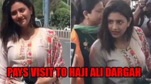 Anjali Arora pays visit to Haji Ali Dargah after leaked MMS video controversy, netizens say, ‘Sau chuhe khake billi…’