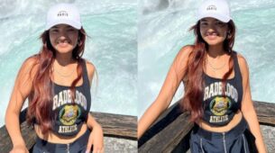 Anushka Sen is chasing waterfalls in Switzerland, gives you glimpse of aesthetic rainbow