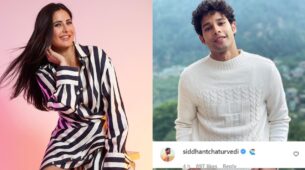 “Anyone for Koffee” Katrina Kaif Stuns In Black And White Mini Shirt Wrap Dress, Siddhant Chaturvedi Raises Hand
