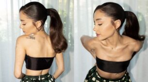 Ariana Grande is sight to behold in sheer black co-Ord set