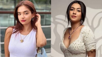 Desi Vs Videsi Influencer Fashion Face-off: Reem Sameer Sheikh in plunging neckline blouse and slit skirt Vs Anushka Sen on hot denim pants: Who’s your crush? (Vote Now)