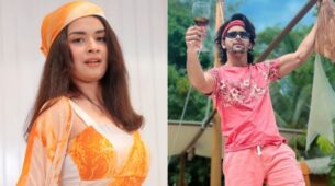 Avneet Kaur grooves in bohemian yellow co-Ord set, Siddharth Nigam gives a toast
