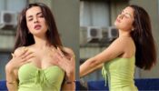 Avneet Kaur is sensuous goddess in mint green bodycon mini dress