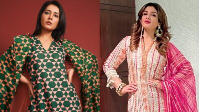 Beautiful Ladies Raveena Tandon And Raashi Khanna Look Amazing In Kurta Sets: Check Out