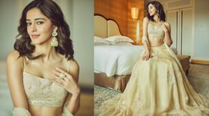 Beauty Alert: Ananya Panday Slaying In A Golden Ethnic Ensemble, Looks As Beautiful As Ever
