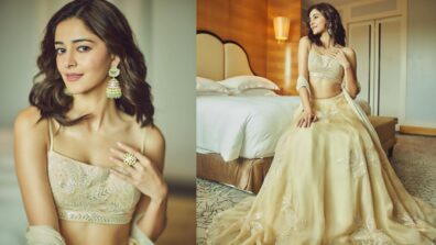 Beauty Alert: Ananya Panday Slaying In A Golden Ethnic Ensemble, Looks As Beautiful As Ever