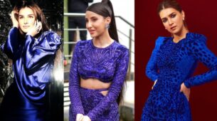 Blue Moon: Tara Sutaria, Nora Fatehi and Kriti Sanon are wowzies in sheer sequinned outfits
