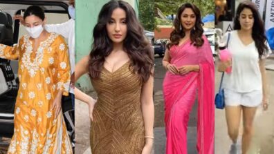 Check Out: Stunning Bollywood Celebrities Alia Bhatt, Nora Fatehi, Madhuri Dixit And Janhvi Kapoor Spotted