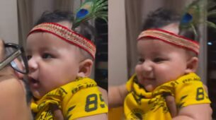 Cute Kanha Alert: Bharti Singh And Haarsh Limbachiyaa Dressing Son Laksh As Krishna On The Occasion Of Janmashtami: See Video