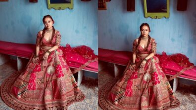 Devoleena Bhattacharjee Looked Bold And Beautiful Dressed In A Desi Look, Wore A Red Lehenga: See Pics