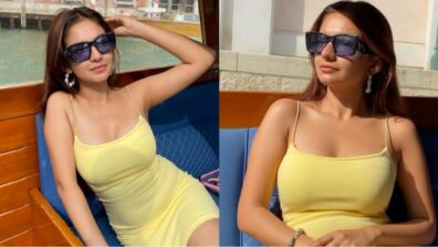 ‘Digital sensation’ Anushka Sen is setting Venice on fire with bold avatar, looks irresistible in yellow plunging neckline dress