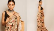 Elegance Personified: Tejasswi Prakash Looks Resplendent In Floral Saree With Backless Blouse