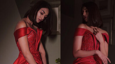 Erica Fernandes is ready for date night in sensuous red shimmery slit outfit, BFF Arjun Bijlani showers love