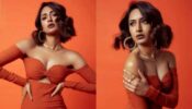 Erica Fernandes ups her ‘funk’ in cutout brick orange bodycon