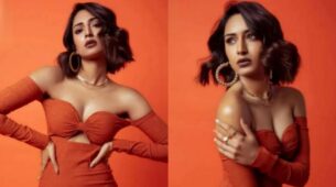 Erica Fernandes Shared First Look From The Door Magazine On Social Media, Looked Stunning In The Orange Off-shouldered Dress: Check Out